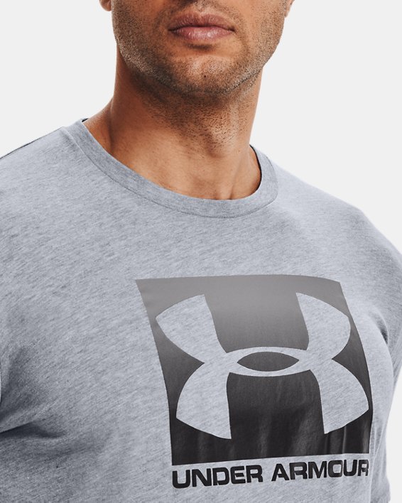 Herren UA Boxed Sportstyle Kurzarm-T-Shirt, Gray, pdpMainDesktop image number 3